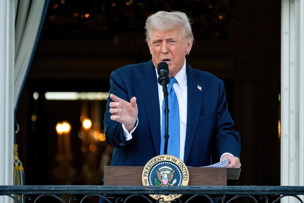 Tổng thống Mỹ Donald Trump. Hình ảnh: Eric Lee/Bloomberg
