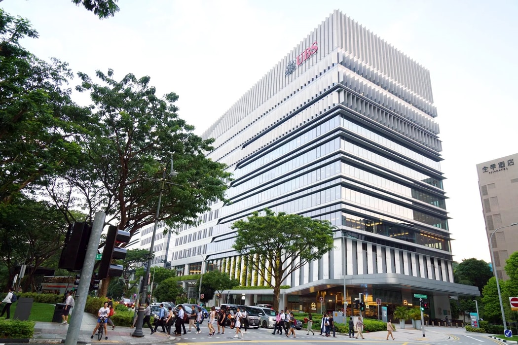 Văn phòng UBS Group AG tại Singapore. Hình ảnh: Ore Huiying/Bloomberg
