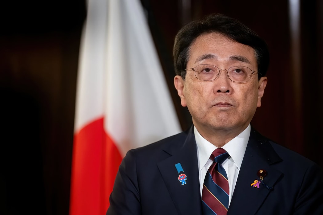 Ông Ryosei Akazawa, trưởng đoàn đàm phán của Nhật Bản. Hình ảnh:  Stefani Reynolds/Bloomberg
